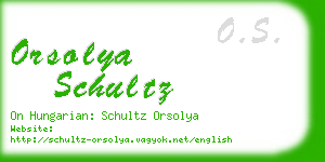 orsolya schultz business card